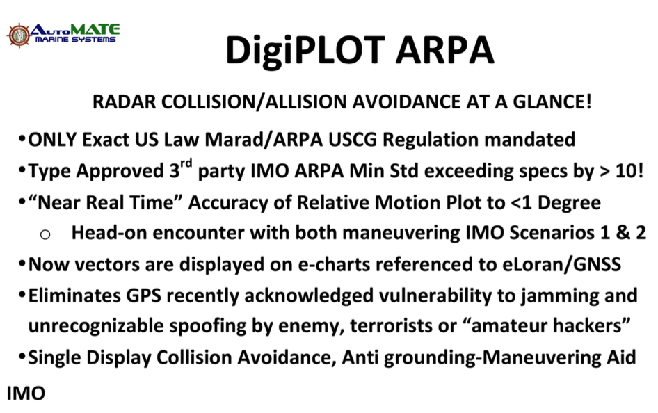 Compare AIS and DigiPLOT at SEA | AutoMATE Marine Systems Llc